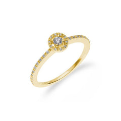 Bague de fiançailles Breuning en or 18 carats, pavée de diamants, fantaisie - 41/05800