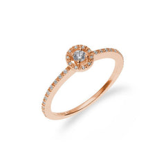 Bague de fiançailles Breuning en or 18 carats, pavée de diamants, fantaisie - 41/05800
