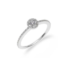 Bague de fiançailles Breuning en or 18 carats, pavée de diamants, fantaisie - 41/05800