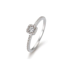 Bague de fiançailles Breuning en or 18 carats, pavée de diamants, fantaisie - 41/05802