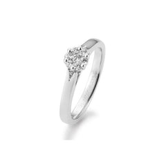 Breuning 18 Karat Gold Verlobungsring Flower mit Diamanten - 41/05716