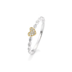 Bague de fiançailles Breuning en or 18 carats avec cœur et diamants - 41/05710