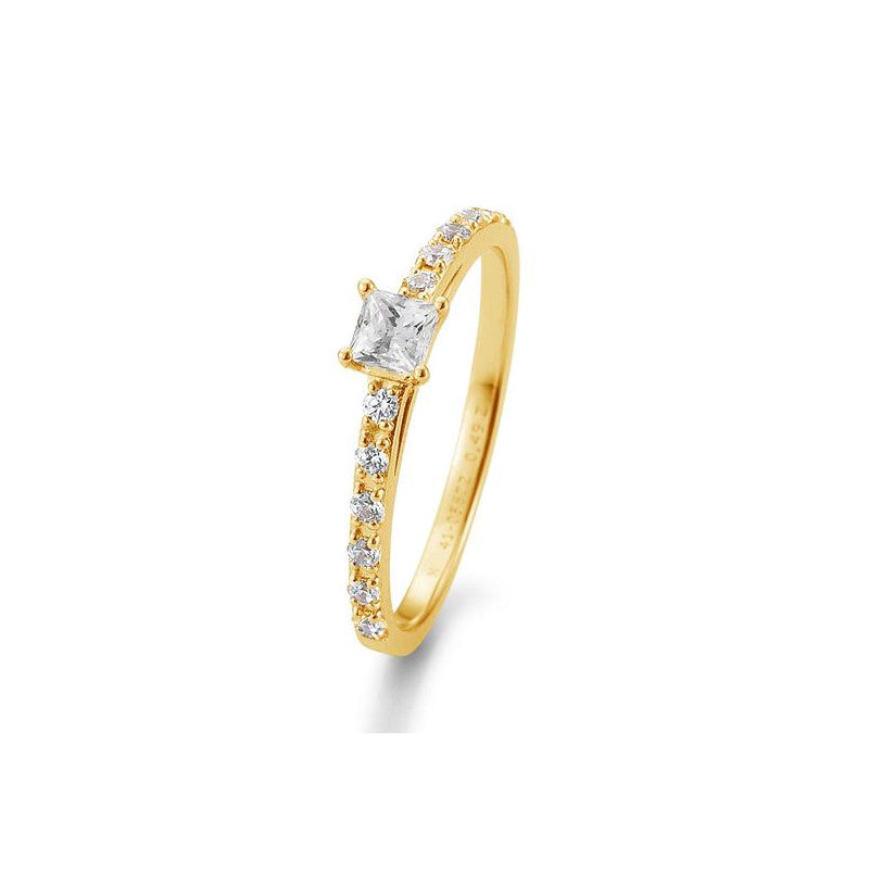 18 Karat Gold Verlobungsring Princess Cut mit Diamanten - 41/05670
