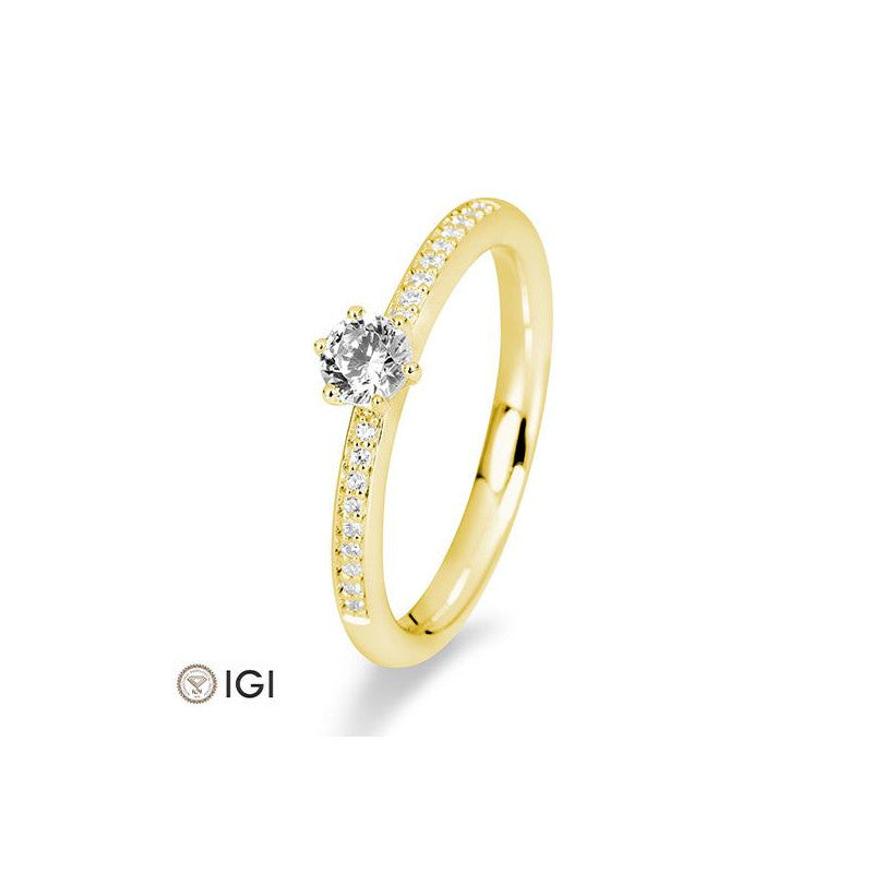 18 Karat Gold Verlobungsring Verlobungsring Pavé mit Diamanten - 41/06018