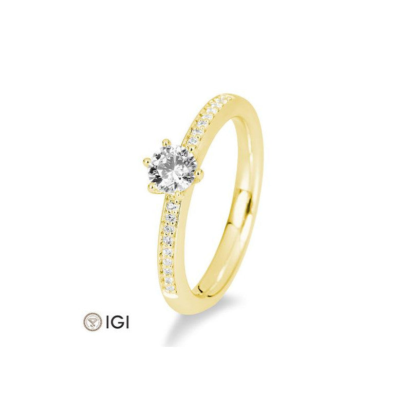 18 Karat Gold Verlobungsring Verlobungsring Pavé mit Diamanten - 41/06018