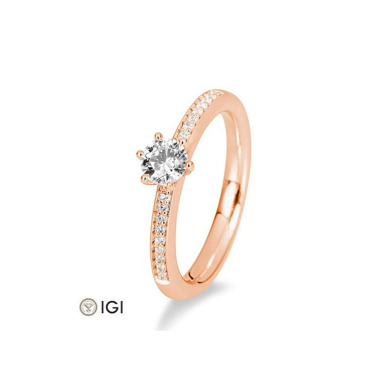 18 Karat Gold Verlobungsring Verlobungsring Pavé mit Diamanten - 41/06018