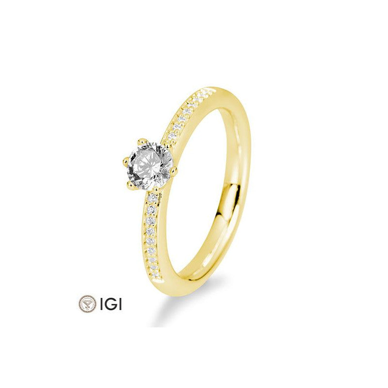 18 Karat Gold Verlobungsring Verlobungsring Pavé mit Diamanten - 41/06018