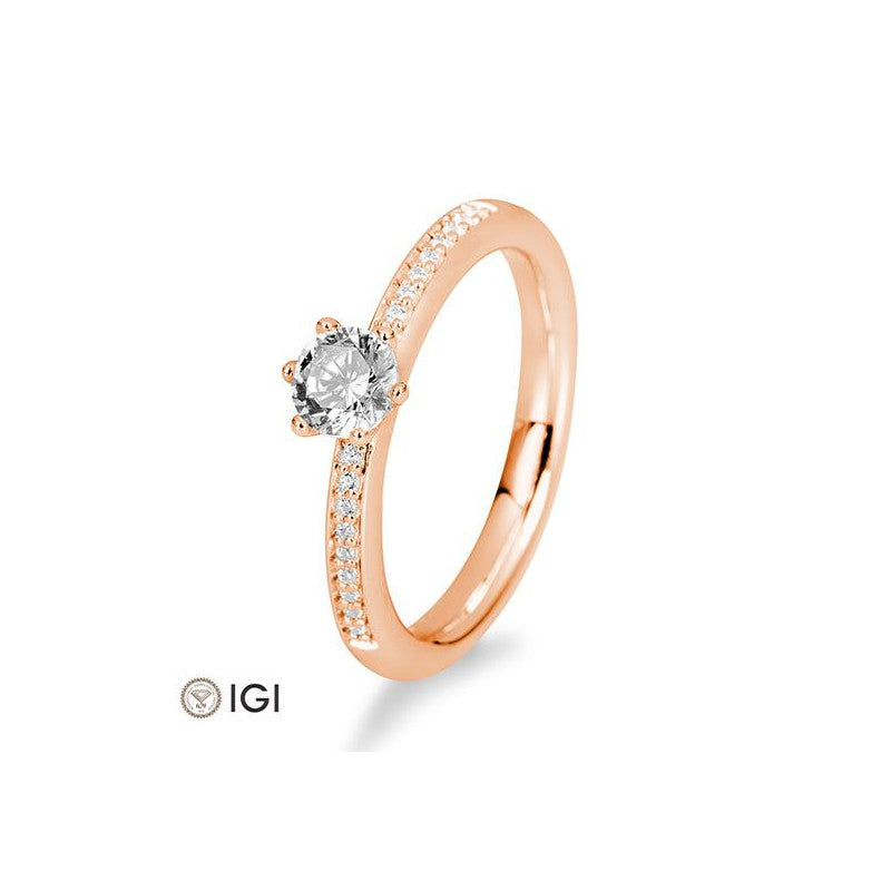 18 Karat Gold Verlobungsring Verlobungsring Pavé mit Diamanten - 41/06018