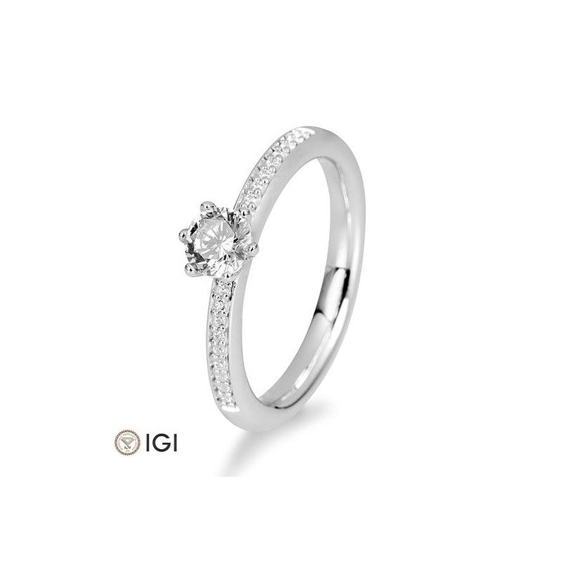 18 Karat Gold Verlobungsring Verlobungsring Pavé mit Diamanten - 41/06018