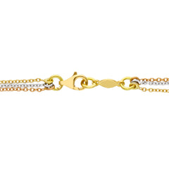 18 Karat Goldcollier-Halskette Tricolor