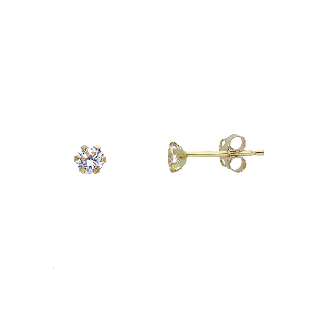 18 Karat Goldohrringe - 4 mm