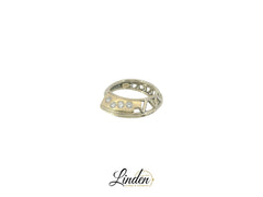 18K Gelbgold - 750 Ring 6,9gr mit 8 Diamanten