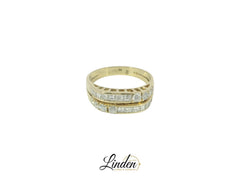 18K Gelbgold Ring mit 22 Diamanten & Brillanten