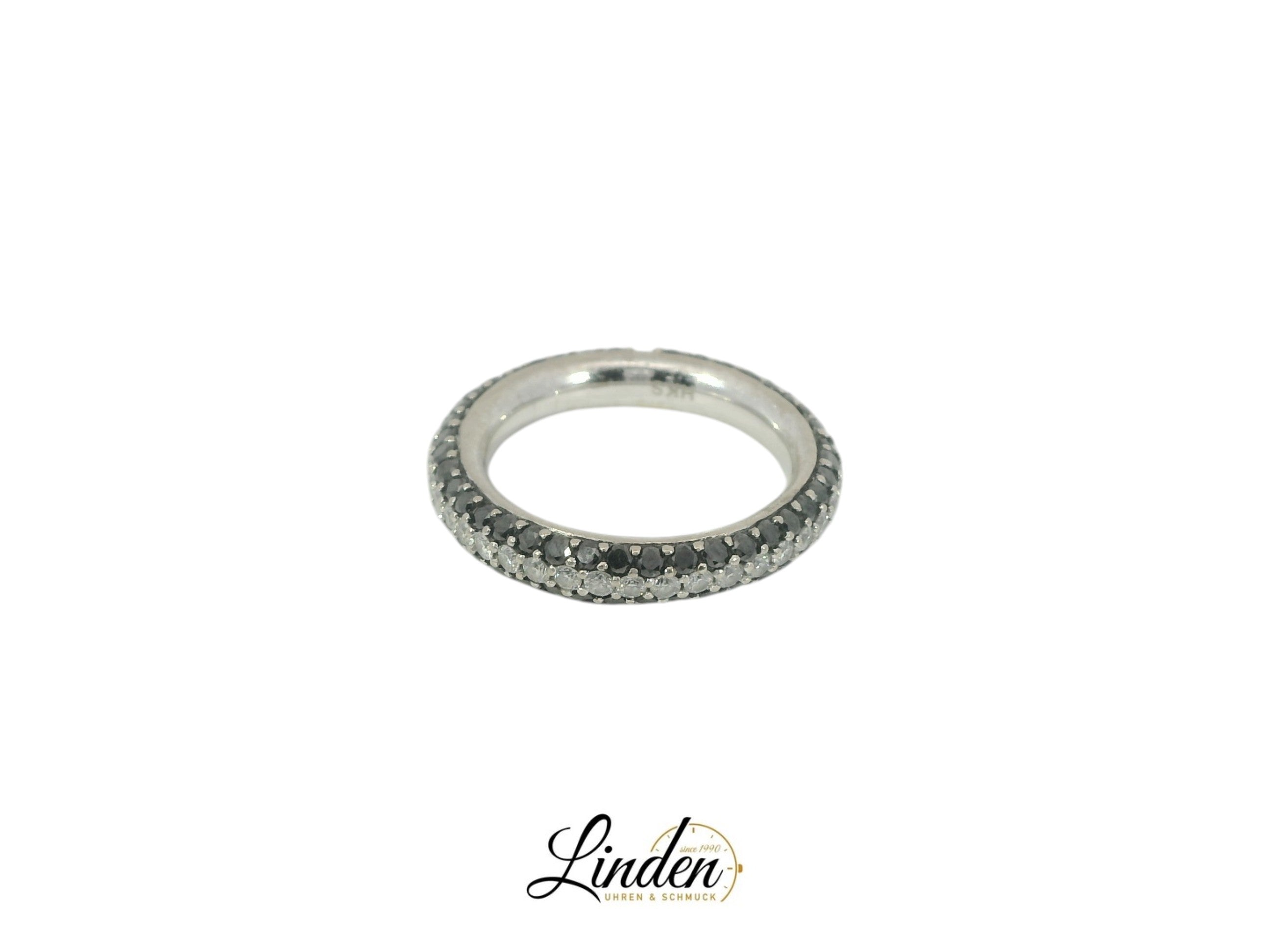 18K Weissgold - 750 Ring 5.9gr mit Diamanten
