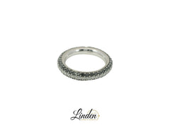 18K Weissgold - 750 Ring 5.9gr mit Diamanten