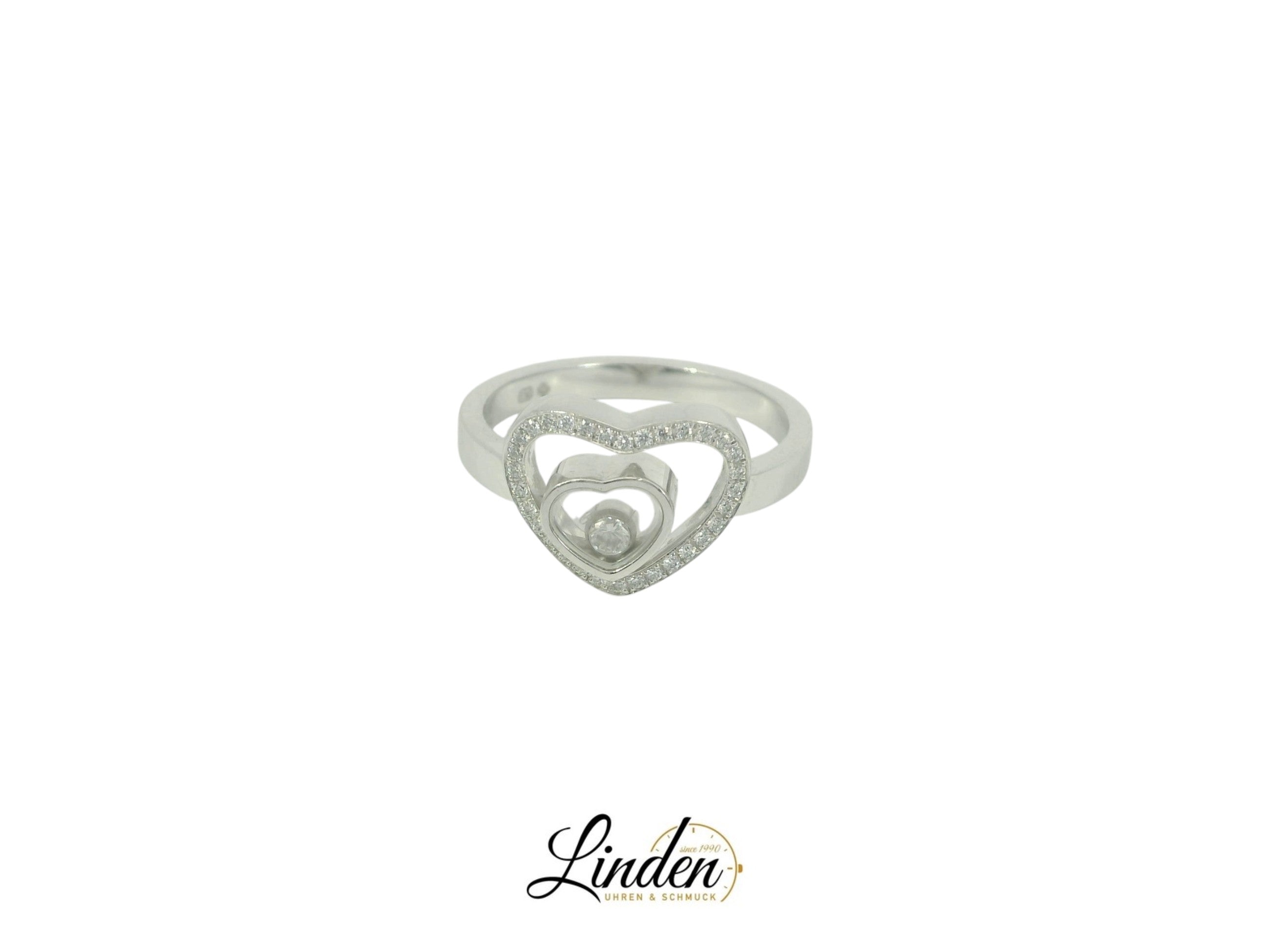 18K Weissgold Ring 5,3g mit 32 Diamanten