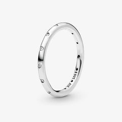 Pandora Damenring - Einfacher Funkelnder Band Ring - 190945CZ