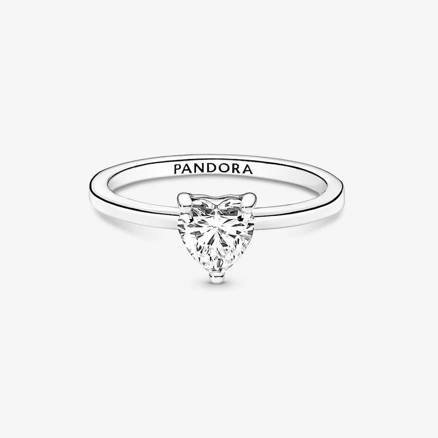 Pandora Damenring - Funkelndes Herz Solitär Ring - 191165C01