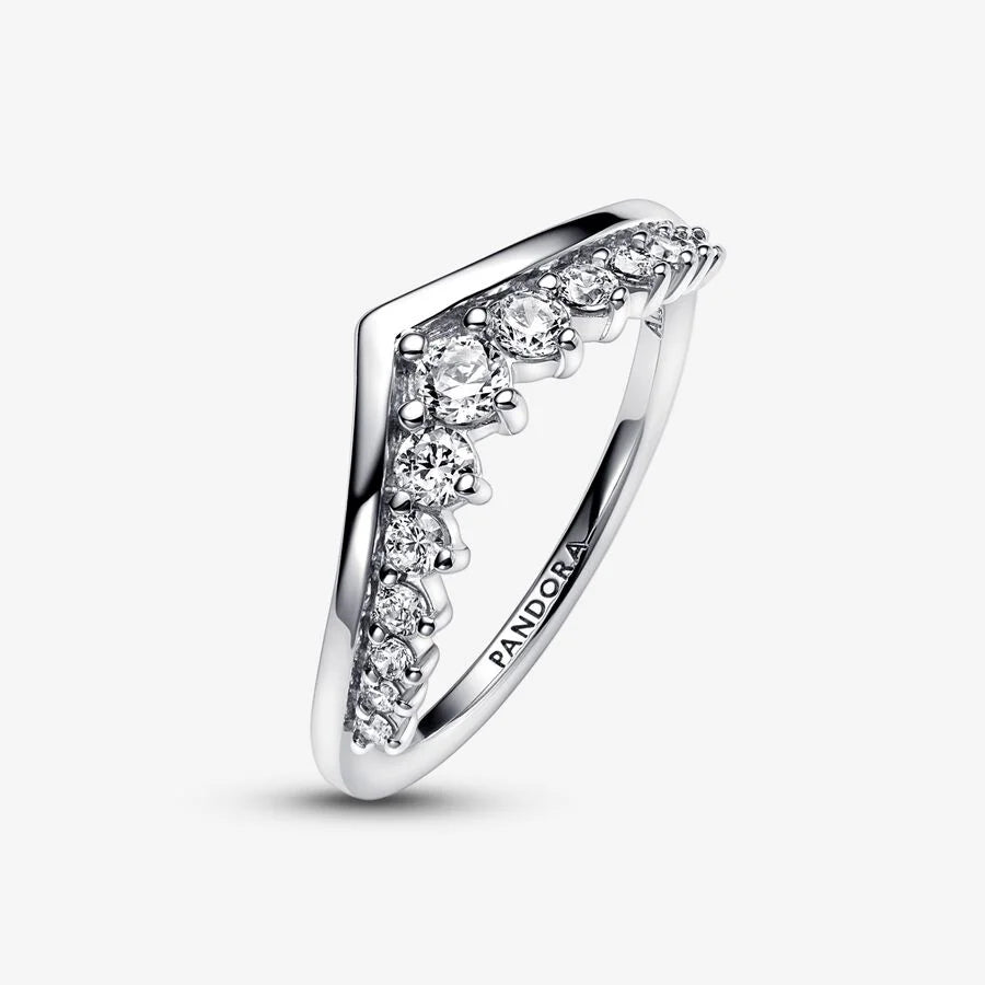 Pandora Damenring - Timeless Wishbone Schwebender Pavé-Ring - 192320C01