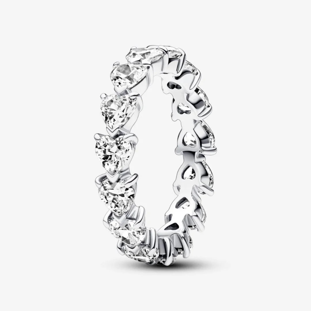 Pandora Herzreihe Ewigkeits-Ring - Sterling-Silber, Cubic Zirkonia