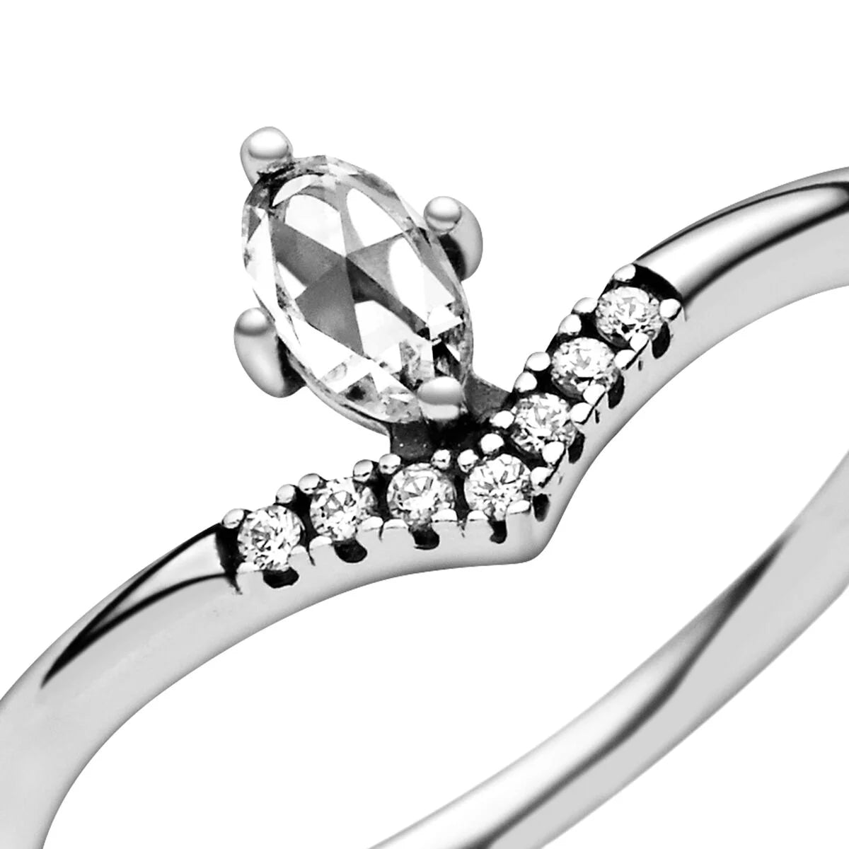 Pandora Damenring - Klassischer Wishbone Ring - 197790CZ