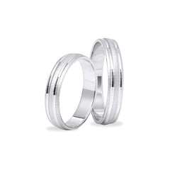 Bagues partenaires en argent 925 rhodié (prix paire) - LS-408/4