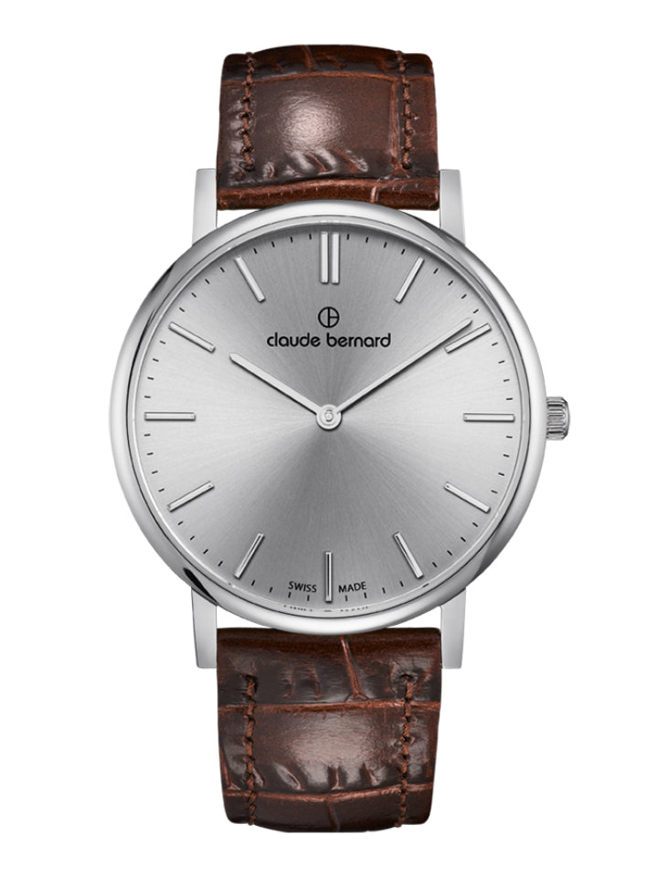 Claude Bernard Slim Line Herren Silber 41 mm