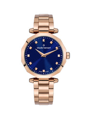 Claude Bernard Dress Code Damen Blau Roségold 29 mm