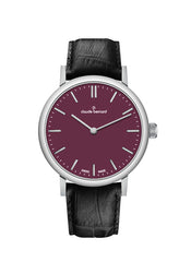 Claude Bernard Slim Line Damen Bordeaux 32 mm
