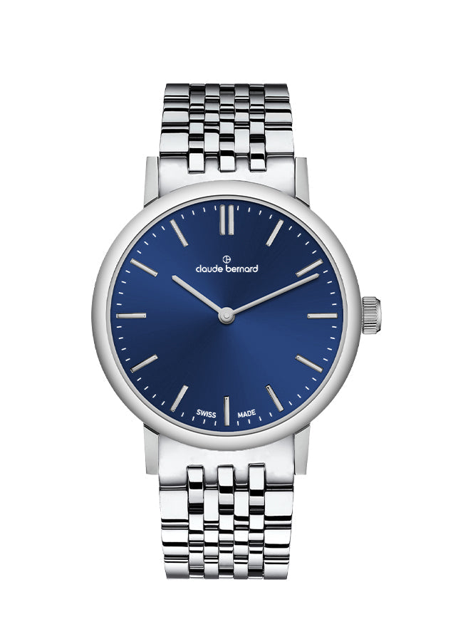 Claude Bernard Slim Line Damen Blau 32 mm