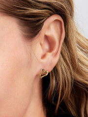 Organisch geformte Herz Creolen vergoldet – Kleine Creolen mit offenem Herz