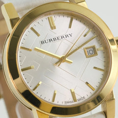Burberry BU9110 The City Damen Uhr – Weisses Leder