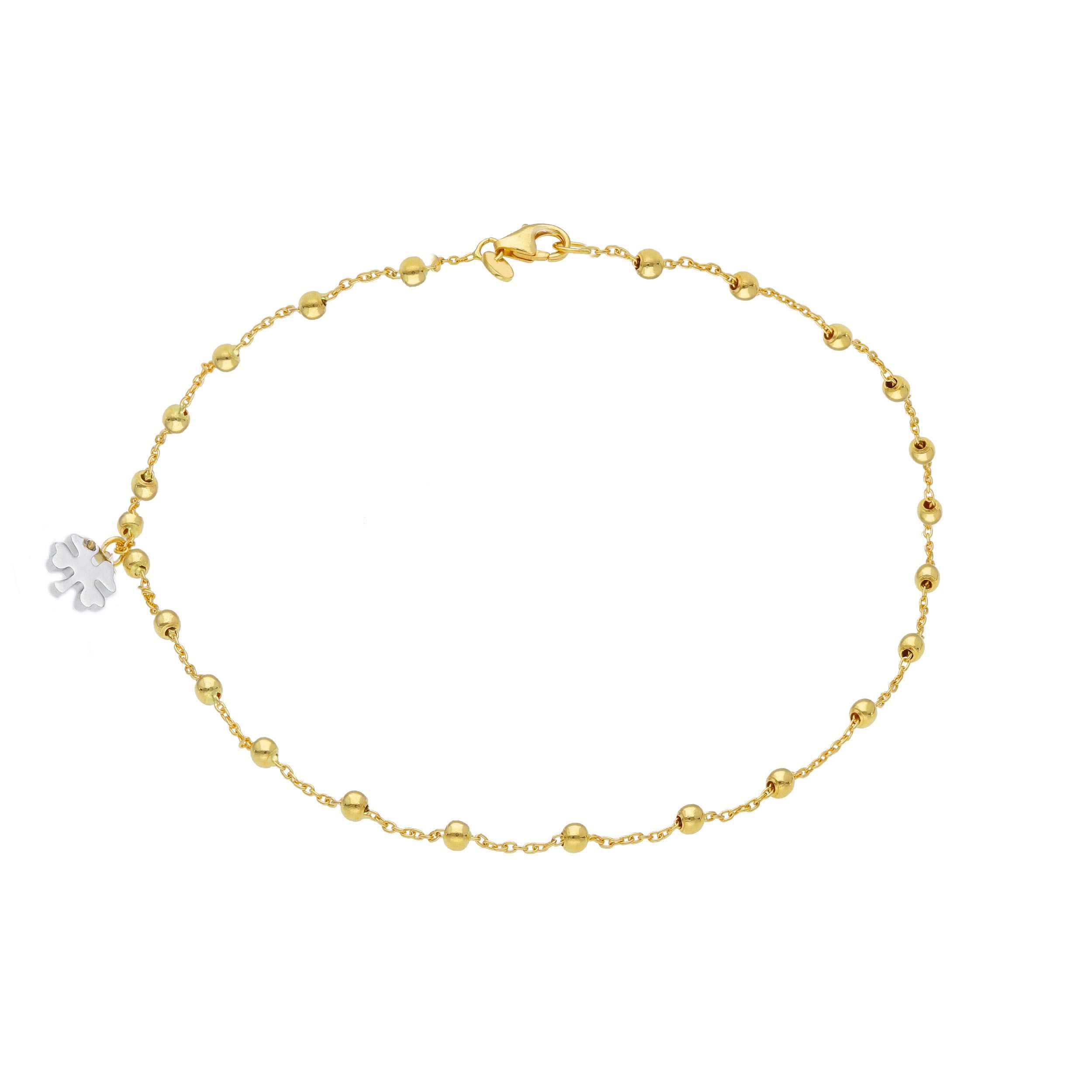 damen-fusskettchen-aus-18-karat-gold-mit-kleeblatt-anh-nger
