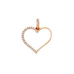 Pendentif coeur en or 18 carats - 750