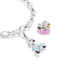 THOMAS SABO Peanuts™ Charm-Anhänger Snoopy auf Motorroller Silber - 2243-664-7