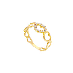 18 Karat Gold - 750 Herz Ring