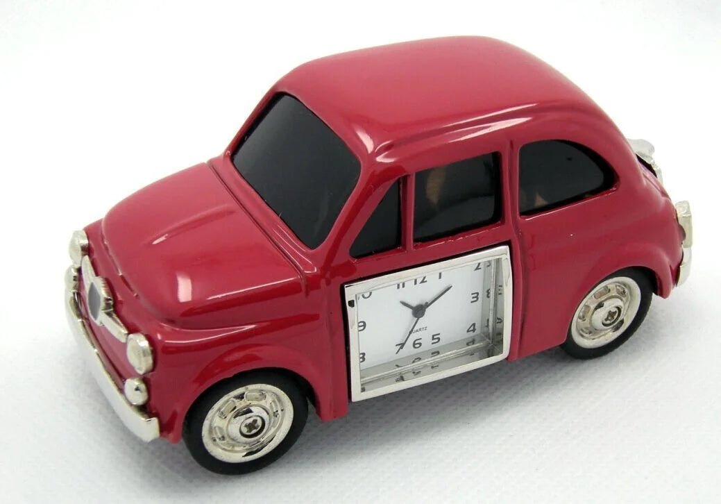 Stilvolle Miniaturuhr Fiat in Rot