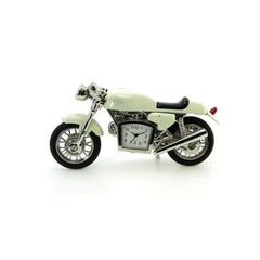 Miniaturuhr Motorrad in Beige: Analog, Quarz, 6×10 cm