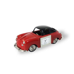 Miniaturuhr Sportauto in Rot: Quarz, 4×11 cm