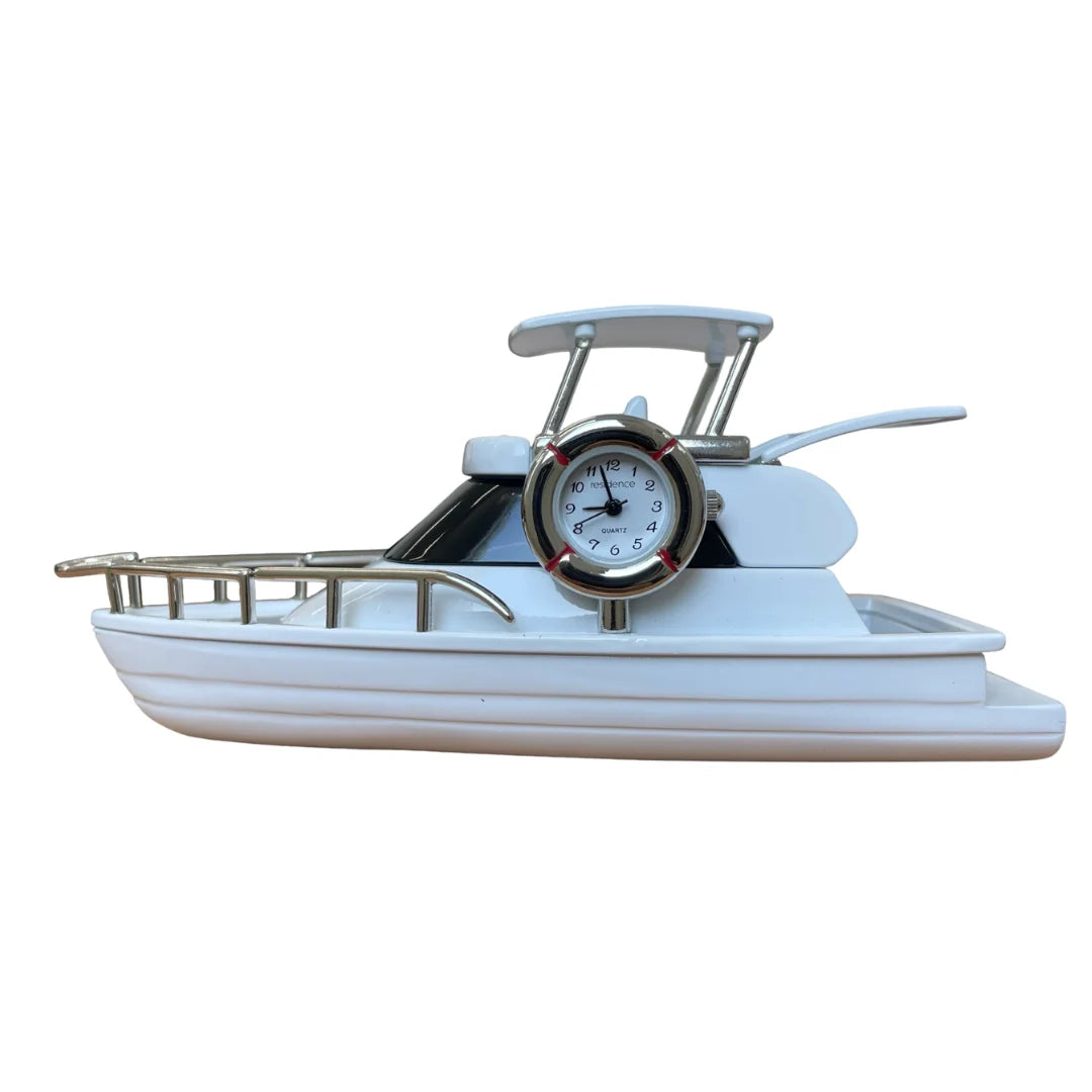 Miniaturuhr Yacht in Weiss - Quartz