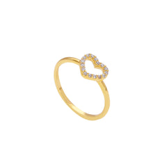 18 Karat Gold - 750 Herz Ring