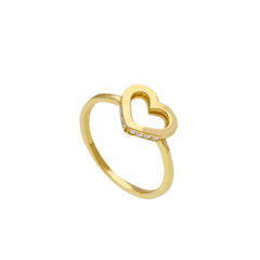 18 Karat Gold - 750 Herz Ring