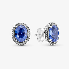 Pandora Statement Strahlenkranz Ohrringe: Prinzessinnenblau & Cubic Zirkonia