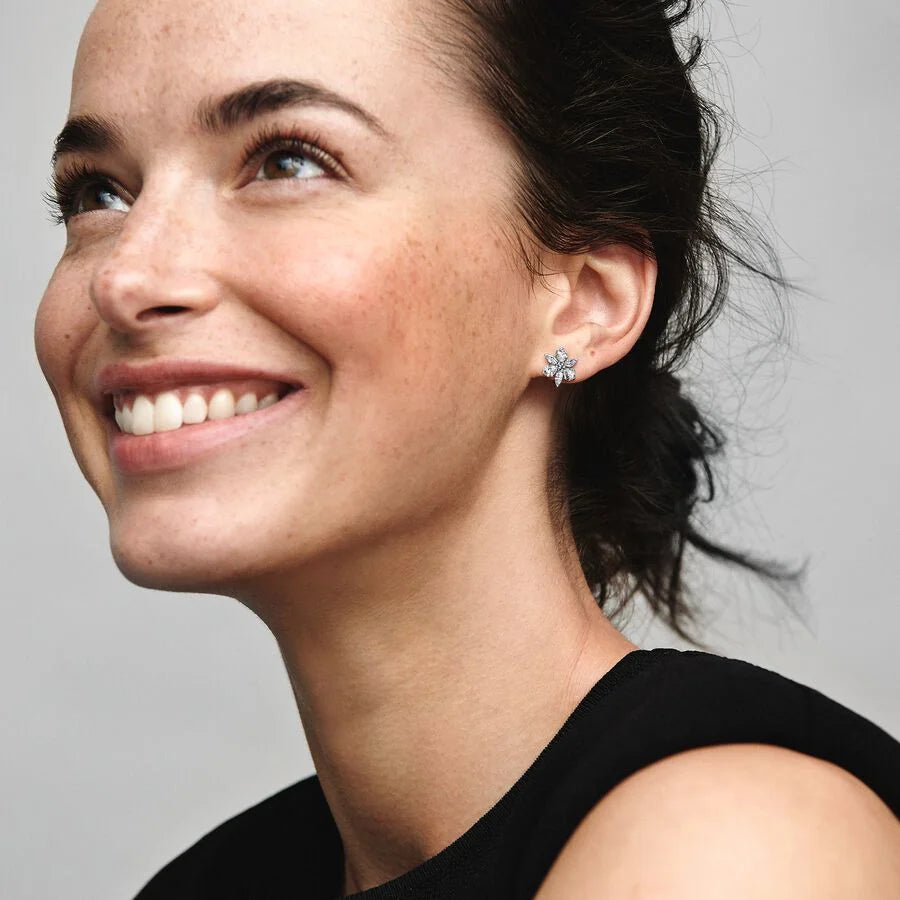 Pandora Funkelnde Herbarium Cluster Ohrringe: Zeitlose Natürlichkeit