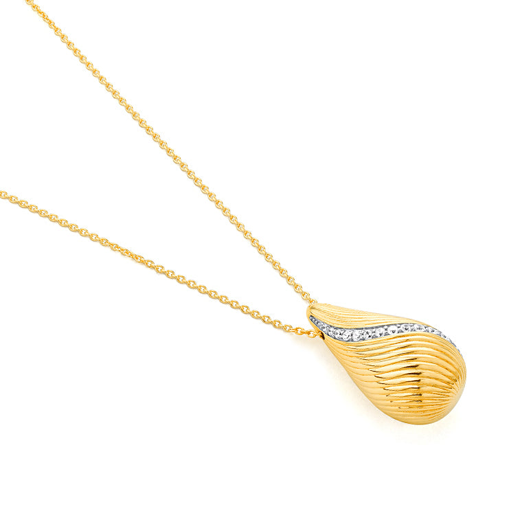 Halskette in 18 Karat Gelbgold mit gefassten Diamanten - P0140S91GYA45 2