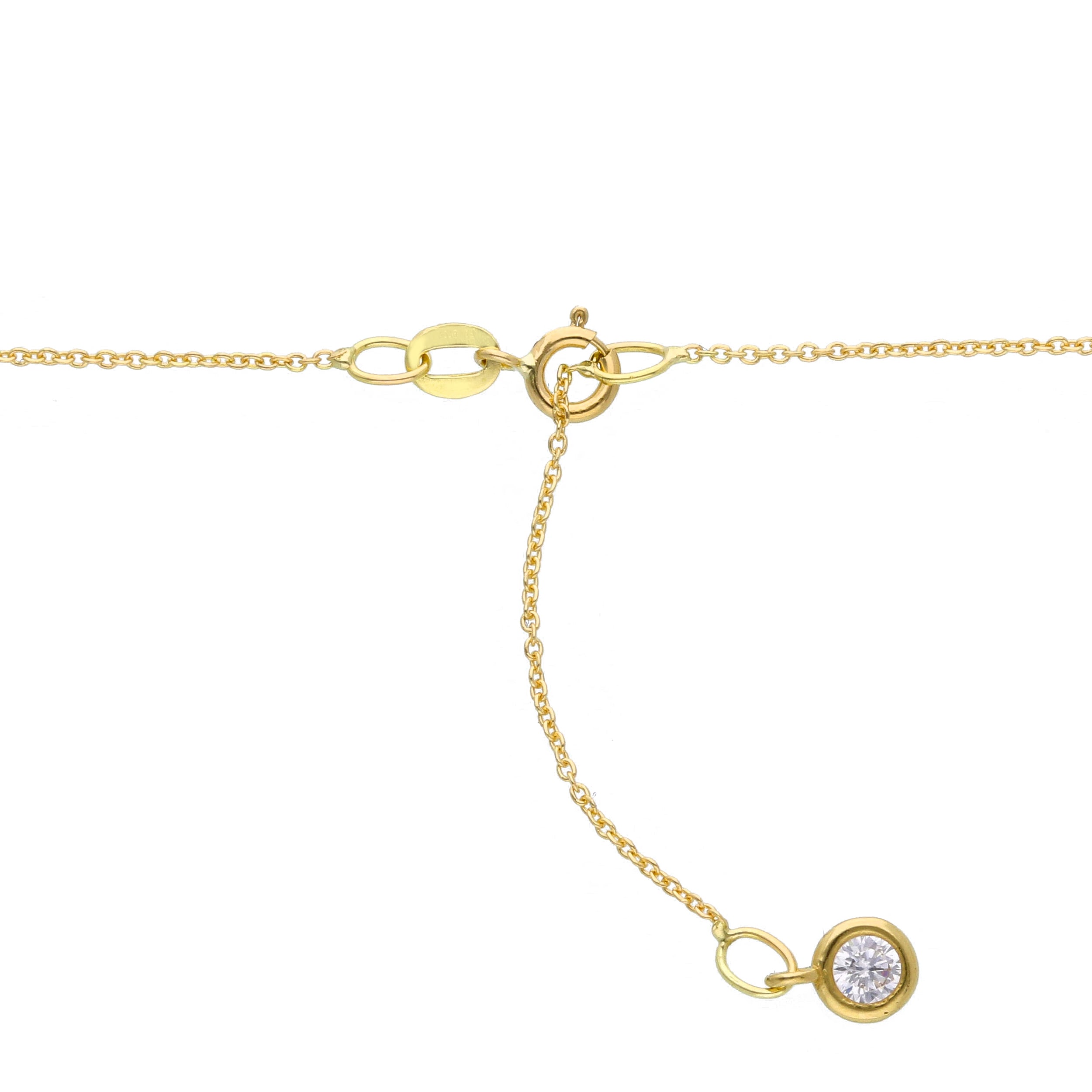 Damen Halskette in 750/18 Karat Gelbgold mit Kristallen - 281657