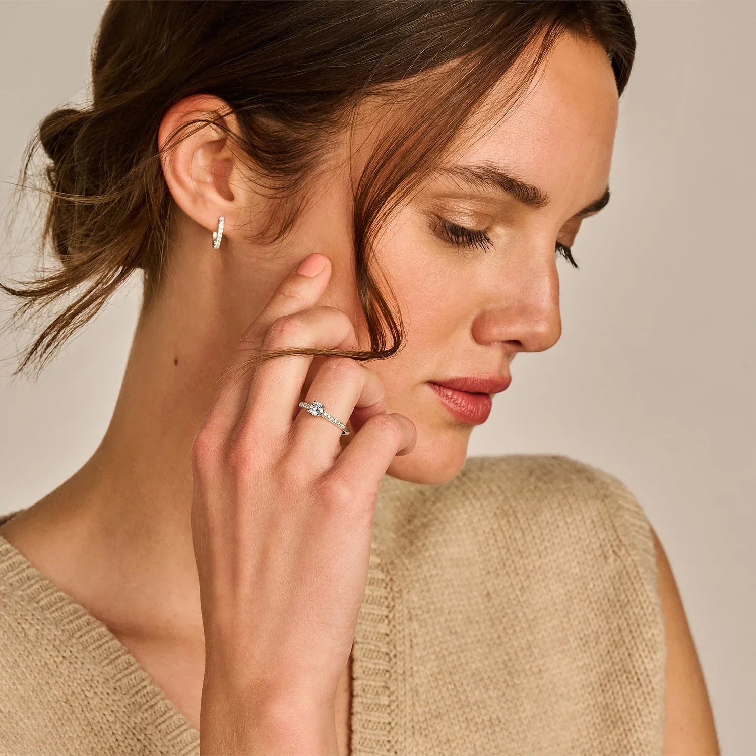 Blush Verlobungsringe in 585/14 Karat Weissgold mit Labordiamant - LG1006W