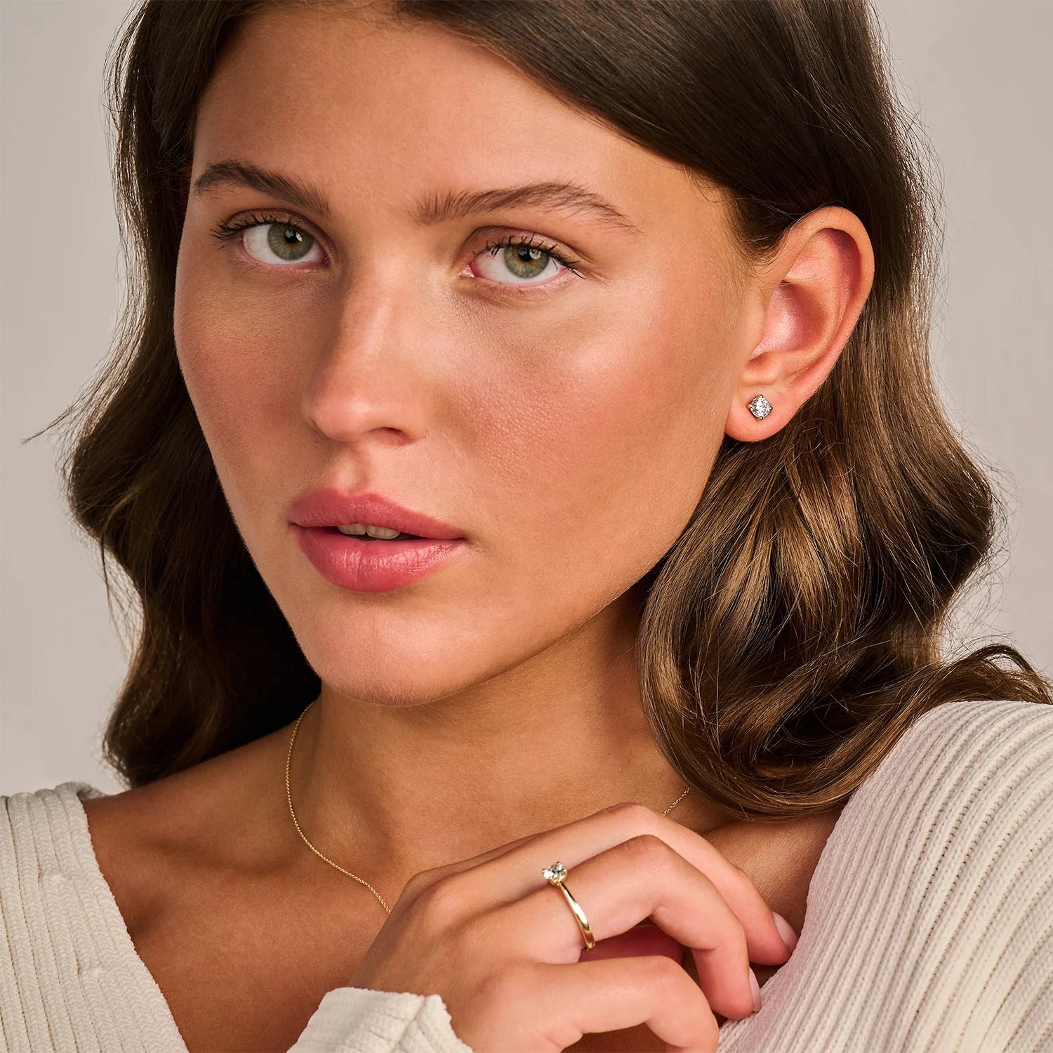 Blush Lab Diamonds Ohrstecker Gelbgold mit laborgegezüchtetem Diamanten - LG7003Y