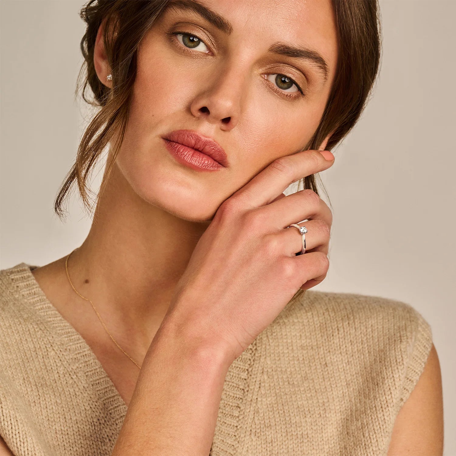 Blush Lab Diamonds Ring in 14K Weissgold mit laborgegezüchtetem Diamanten - LG1002W