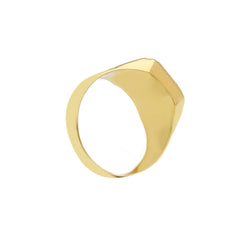 Herrenring in 18 Karat - 750 Gelbgold mit gefassten Kristall - 173828